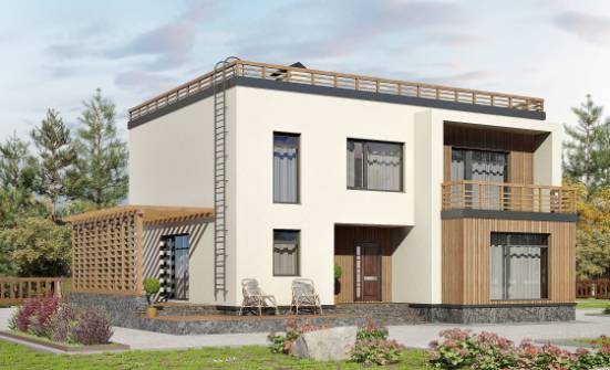 215-002-Л Проект двухэтажного дома, уютный загородный дом из теплоблока Гагарин | Проекты домов от House Expert