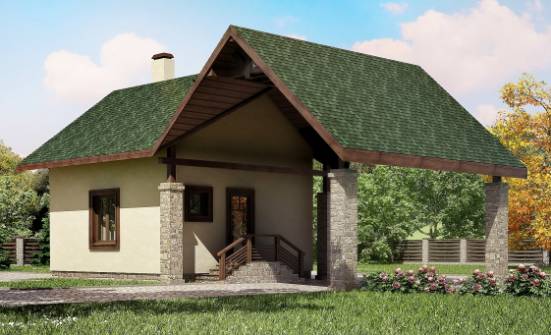 060-001-Л Проект двухэтажного дома мансардой, гараж, уютный дом из газобетона Смоленск | Проекты домов от House Expert