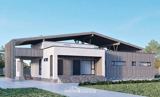 170-011-Л Проект одноэтажного дома, недорогой домик из кирпича Десногорск | Проекты домов от House Expert