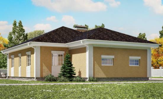 130-002-Л Проект одноэтажного дома, гараж, простой дом из арболита Гагарин | Проекты домов от House Expert