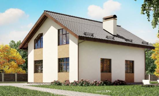 170-002-П Проект двухэтажного дома мансардой, бюджетный коттедж из твинблока Ярцево | Проекты домов от House Expert