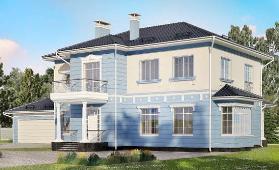 285-003-Л Проект двухэтажного дома, гараж, классический загородный дом из кирпича Сафоново | Проекты домов от House Expert