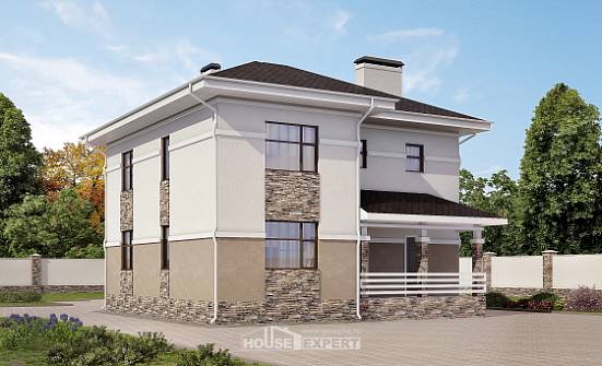 150-014-П Проект двухэтажного дома, недорогой домик из бризолита Гагарин | Проекты домов от House Expert