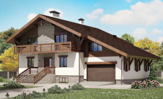 420-001-П Проект трехэтажного дома с мансардой и гаражом, красивый домик из кирпича Вязьма | Проекты домов от House Expert