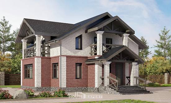 160-014-Л Проект двухэтажного дома, современный загородный дом из газобетона Ярцево | Проекты домов от House Expert