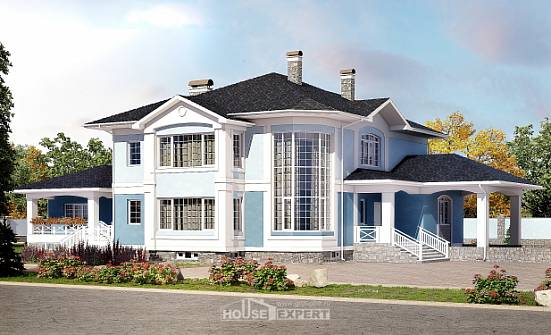 620-001-П Проект трехэтажного дома и гаражом, просторный дом из керамзитобетонных блоков Десногорск | Проекты домов от House Expert