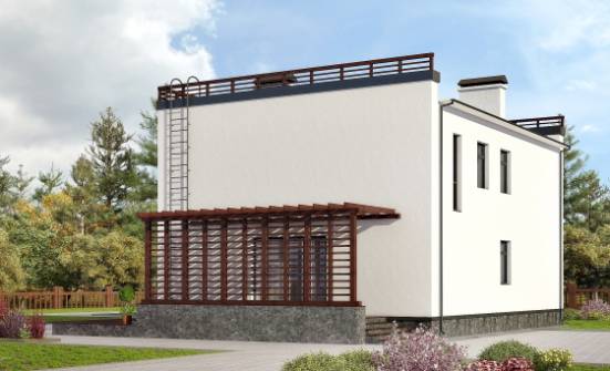 215-002-П Проект двухэтажного дома, классический коттедж из блока Смоленск | Проекты домов от House Expert