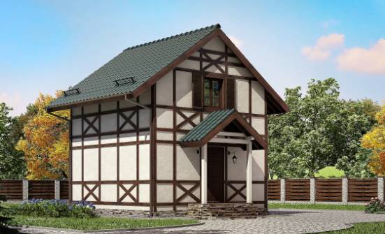 060-002-П Проект двухэтажного дома с мансардным этажом, компактный загородный дом из дерева Ярцево | Проекты домов от House Expert
