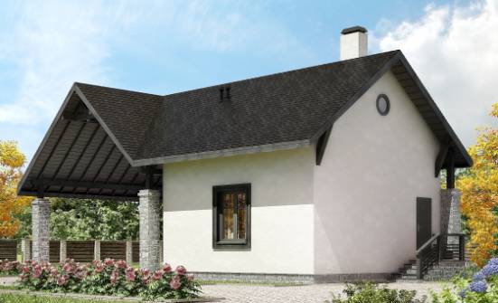 060-001-П Проект двухэтажного дома мансардой, гараж, маленький домик из твинблока Десногорск | Проекты домов от House Expert