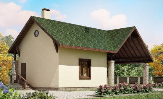 060-001-Л Проект двухэтажного дома мансардой, гараж, уютный дом из газобетона Смоленск | Проекты домов от House Expert