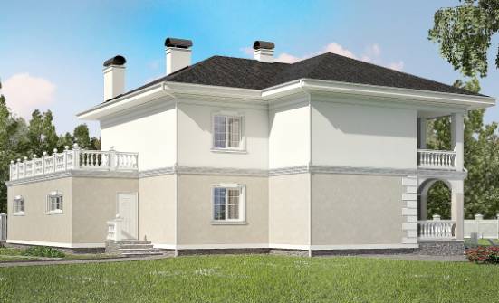 340-002-П Проект двухэтажного дома, гараж, красивый дом из кирпича Смоленск | Проекты домов от House Expert
