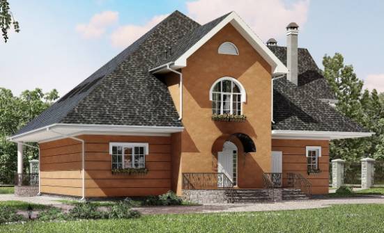 310-001-П Проект двухэтажного дома с мансардой, просторный загородный дом из поризованных блоков Ярцево | Проекты домов от House Expert