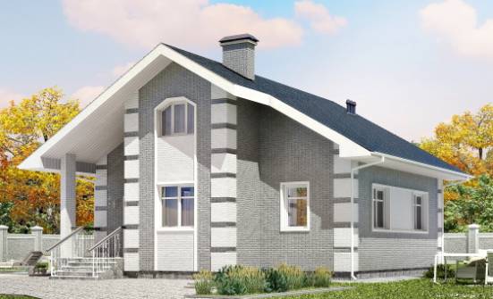 115-001-Л Проект двухэтажного дома мансардный этаж, бюджетный загородный дом из поризованных блоков Смоленск | Проекты домов от House Expert