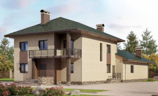 305-003-П Проект двухэтажного дома, красивый загородный дом из поризованных блоков Десногорск | Проекты домов от House Expert