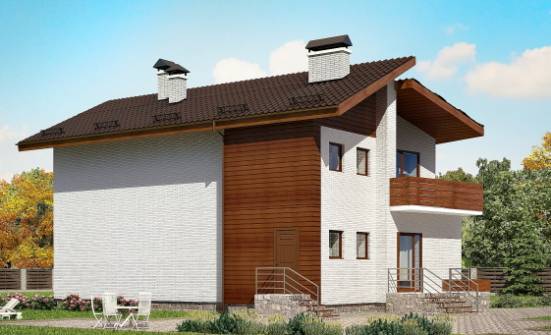 180-009-П Проект двухэтажного дома мансардный этаж, средний загородный дом из кирпича Ярцево | Проекты домов от House Expert