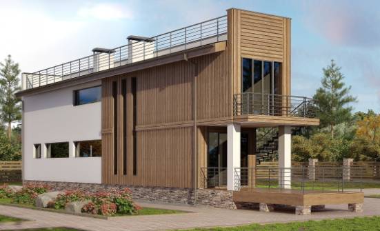 100-003-Л Проект двухэтажного дома, недорогой коттедж из арболита Ярцево | Проекты домов от House Expert
