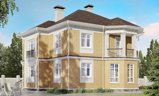 160-001-Л Проект двухэтажного дома, красивый коттедж из арболита Смоленск | Проекты домов от House Expert