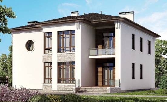 300-005-П Проект двухэтажного дома, красивый дом из кирпича Рославль | Проекты домов от House Expert