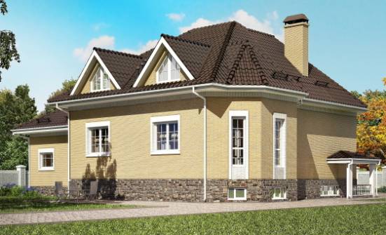 400-001-П Проект трехэтажного дома мансардой, гараж, большой загородный дом из бризолита Вязьма | Проекты домов от House Expert