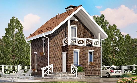 045-001-Л Проект двухэтажного дома с мансардой, доступный дом из арболита Смоленск | Проекты домов от House Expert