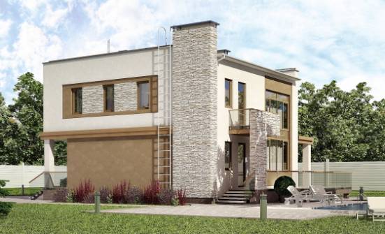 185-001-П Проект двухэтажного дома, средний загородный дом из теплоблока Рославль | Проекты домов от House Expert