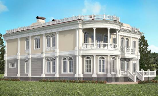 505-001-П Проект двухэтажного дома и гаражом, большой коттедж из твинблока Десногорск | Проекты домов от House Expert