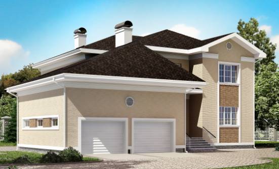 335-001-Л Проект двухэтажного дома, гараж, классический домик из кирпича Сафоново | Проекты домов от House Expert