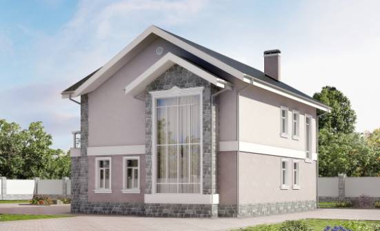 170-008-П Проект двухэтажного дома, экономичный коттедж из керамзитобетонных блоков Смоленск | Проекты домов от House Expert