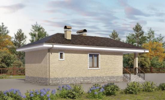 040-002-П Проект бани из бризолита Рославль | Проекты одноэтажных домов от House Expert