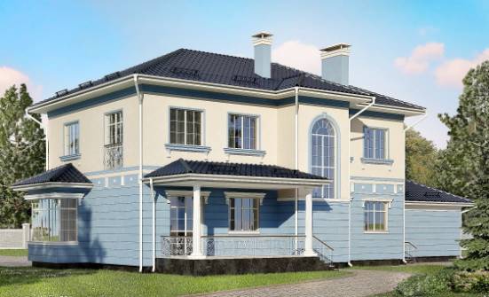 285-003-Л Проект двухэтажного дома, гараж, классический загородный дом из кирпича Сафоново | Проекты домов от House Expert
