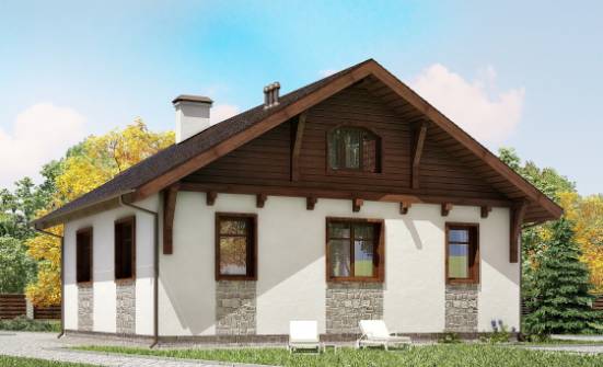 080-002-Л Проект одноэтажного дома, маленький домик из пеноблока Десногорск | Проекты домов от House Expert