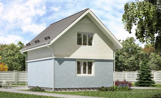 095-002-П Проект двухэтажного дома с мансардой, красивый дом из твинблока Гагарин | Проекты домов от House Expert