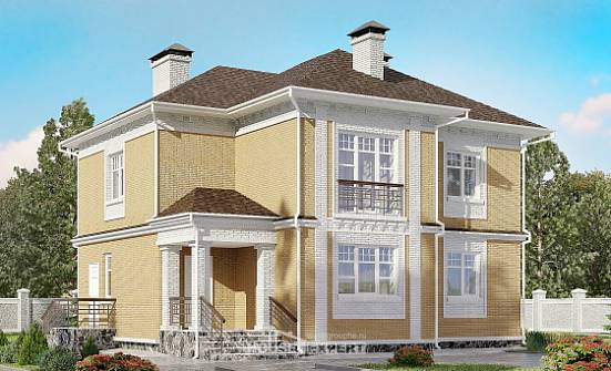 160-001-Л Проект двухэтажного дома, красивый коттедж из арболита Смоленск | Проекты домов от House Expert