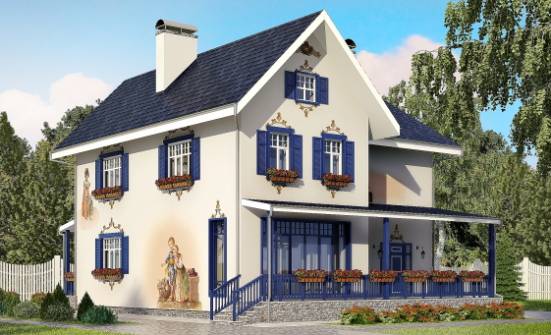180-003-П Проект двухэтажного дома, небольшой загородный дом из кирпича Гагарин | Проекты домов от House Expert