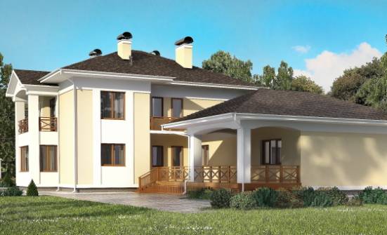 375-002-Л Проект двухэтажного дома, гараж, классический загородный дом из кирпича Сафоново | Проекты домов от House Expert
