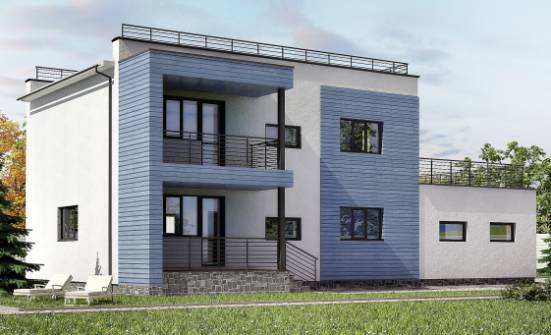 180-012-Л Проект двухэтажного дома, гараж, средний загородный дом из кирпича Смоленск | Проекты домов от House Expert