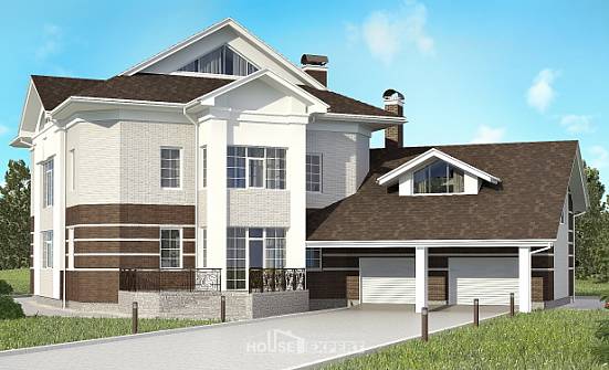 410-001-П Проект двухэтажного дома и гаражом, просторный загородный дом из кирпича Гагарин | Проекты домов от House Expert