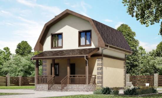 070-004-П Проект двухэтажного дома с мансардой, миниатюрный домик из поризованных блоков Сафоново | Проекты домов от House Expert