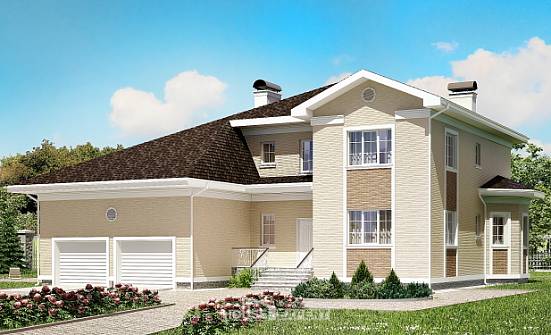 335-001-Л Проект двухэтажного дома, гараж, классический домик из кирпича Сафоново | Проекты домов от House Expert