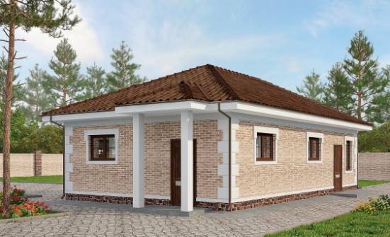 070-005-П Проект гаража из кирпича Смоленск | Проекты домов от House Expert