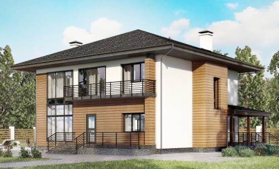 245-001-П Проект двухэтажного дома, классический домик из поризованных блоков Вязьма | Проекты домов от House Expert