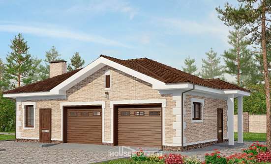 070-005-П Проект гаража из кирпича Смоленск | Проекты домов от House Expert