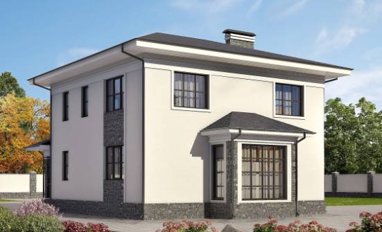 155-011-П Проект двухэтажного дома, бюджетный загородный дом из поризованных блоков Десногорск | Проекты домов от House Expert