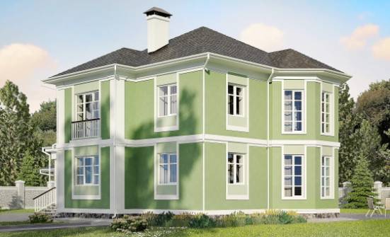 170-001-Л Проект двухэтажного дома, гараж, небольшой домик из керамзитобетонных блоков Десногорск | Проекты домов от House Expert