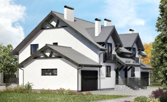 290-003-П Проект двухэтажного дома мансардой, классический загородный дом из теплоблока Сафоново | Проекты домов от House Expert