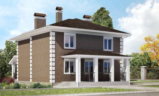 185-002-П Проект двухэтажного дома, красивый домик из твинблока Ярцево | Проекты домов от House Expert