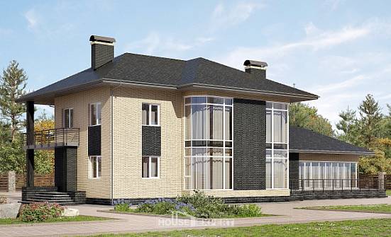 305-003-Л Проект двухэтажного дома, огромный коттедж из газосиликатных блоков Гагарин | Проекты домов от House Expert