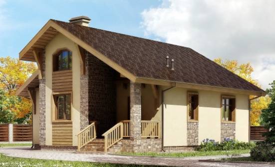 080-002-П Проект одноэтажного дома, уютный коттедж из бризолита Сафоново | Проекты домов от House Expert