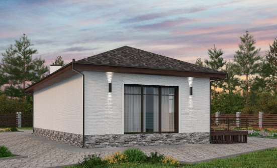 145-001-Л Проект бани из газобетона Ярцево | Проекты одноэтажных домов от House Expert