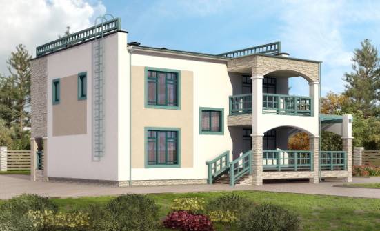 150-010-П Проект двухэтажного дома, современный загородный дом из кирпича Ярцево | Проекты домов от House Expert
